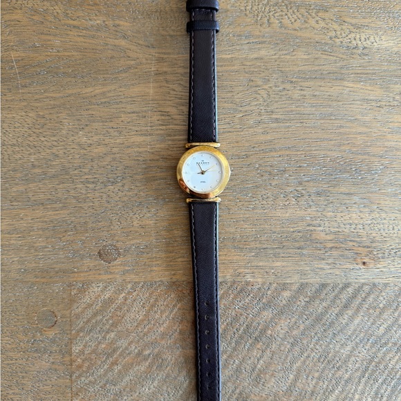 Skagen Women’s Watch - Gold with Brown Leather - Picture 2 of 4